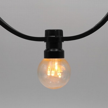 Prikkabels met verlijmde ledlamp warm wit trans.kap 20-60