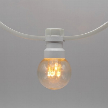 Prikkabels met verlijmde ledlamp warm wit trans.kap 15-30