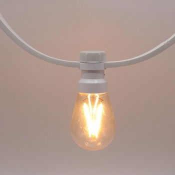 Prikkabels met verlijmde ledlamp dimbare filament led 10-10