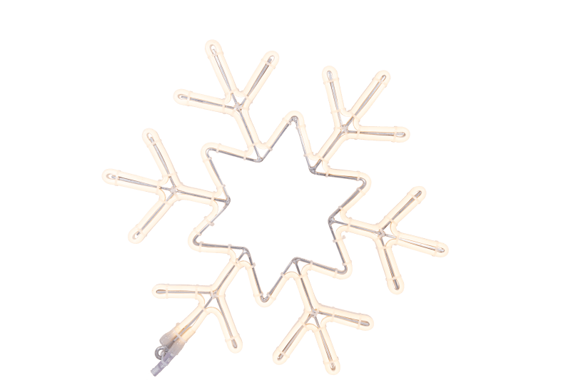 sneeuwvlok wit warm wit neon 50-43 cm