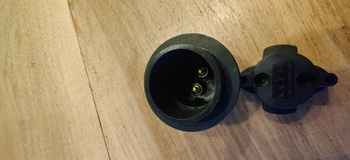 Prikkabel B22 fitting (Bajonet) zwart thermoplast