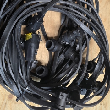 Prikkabel zwart 2x1,5mm² 25/25