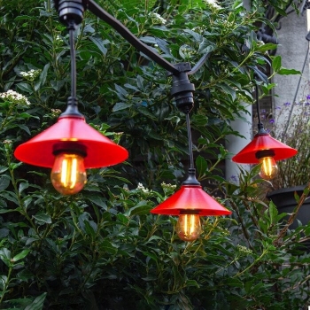 Kap voor prikkabel lampen rood