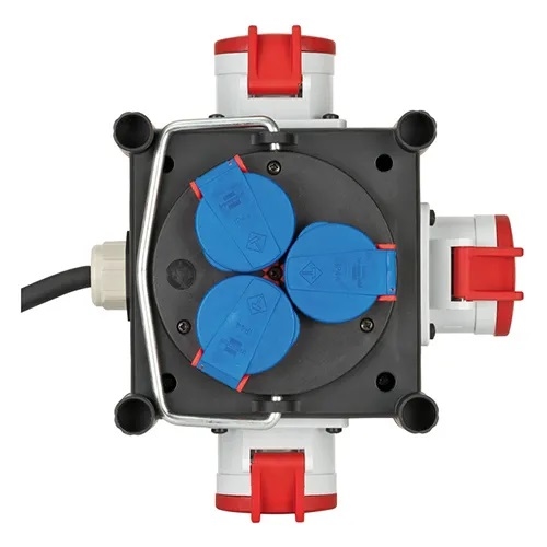 Compacte stroomverdeler 1 meter IP44 5x1,5mm² neopreen