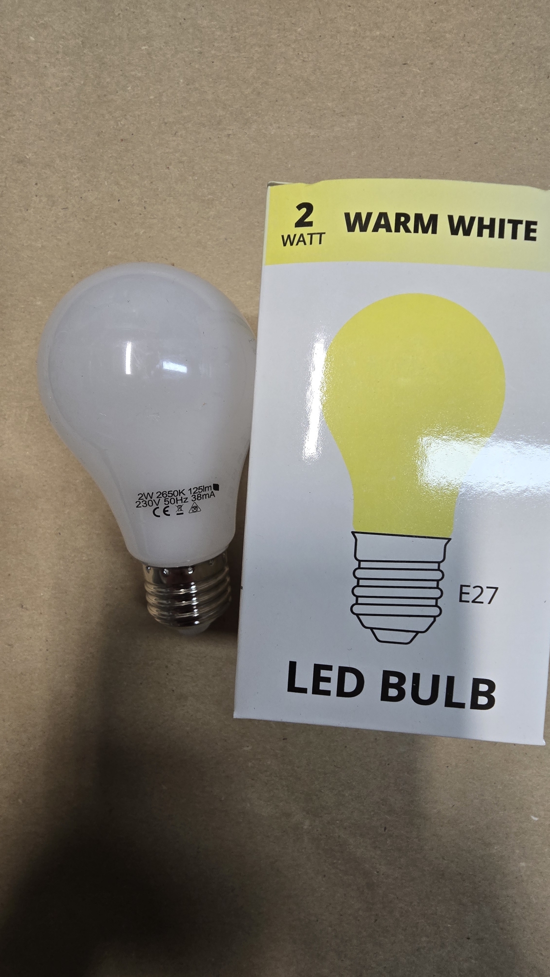 Led lamp warm wit melkkap oud 60MM