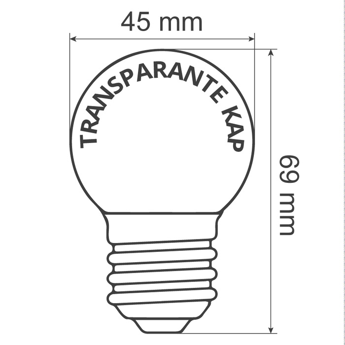 Led lamp warmwit led onder 1 Watt 2650K