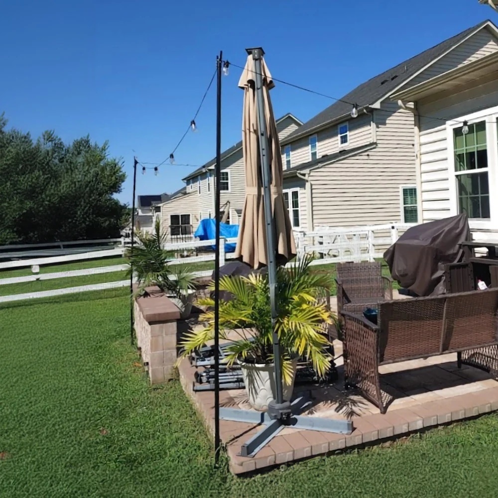 Metalen palen voor prikkabels en lichtsnoeren