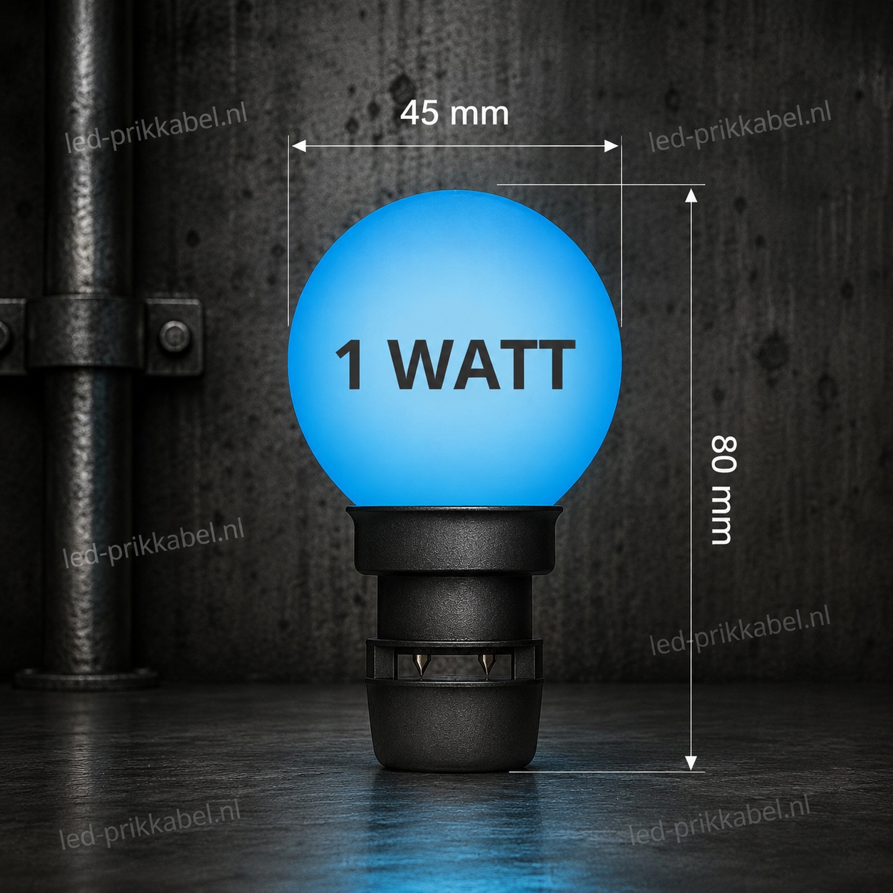 Prik-ledlamp blauw