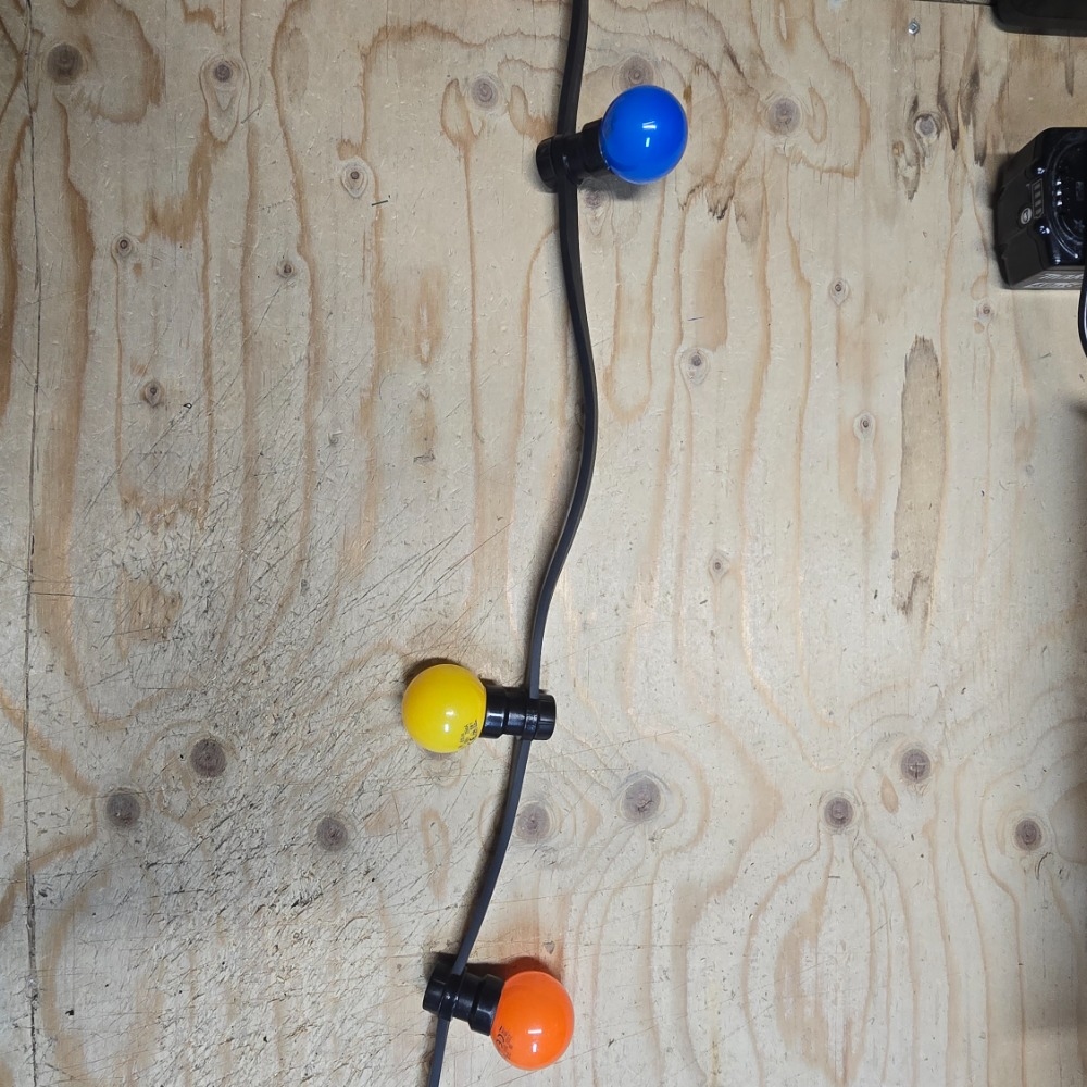 Prikkabel 2x1,5mm² 5/20 gekleurde led