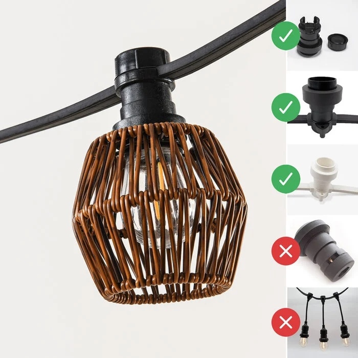 Prikkabel kap rotanlook d.rotan