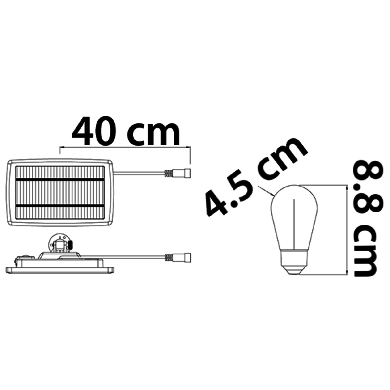 Solar lichtsnoer 15 meter 15 lampjes met hangende fitting