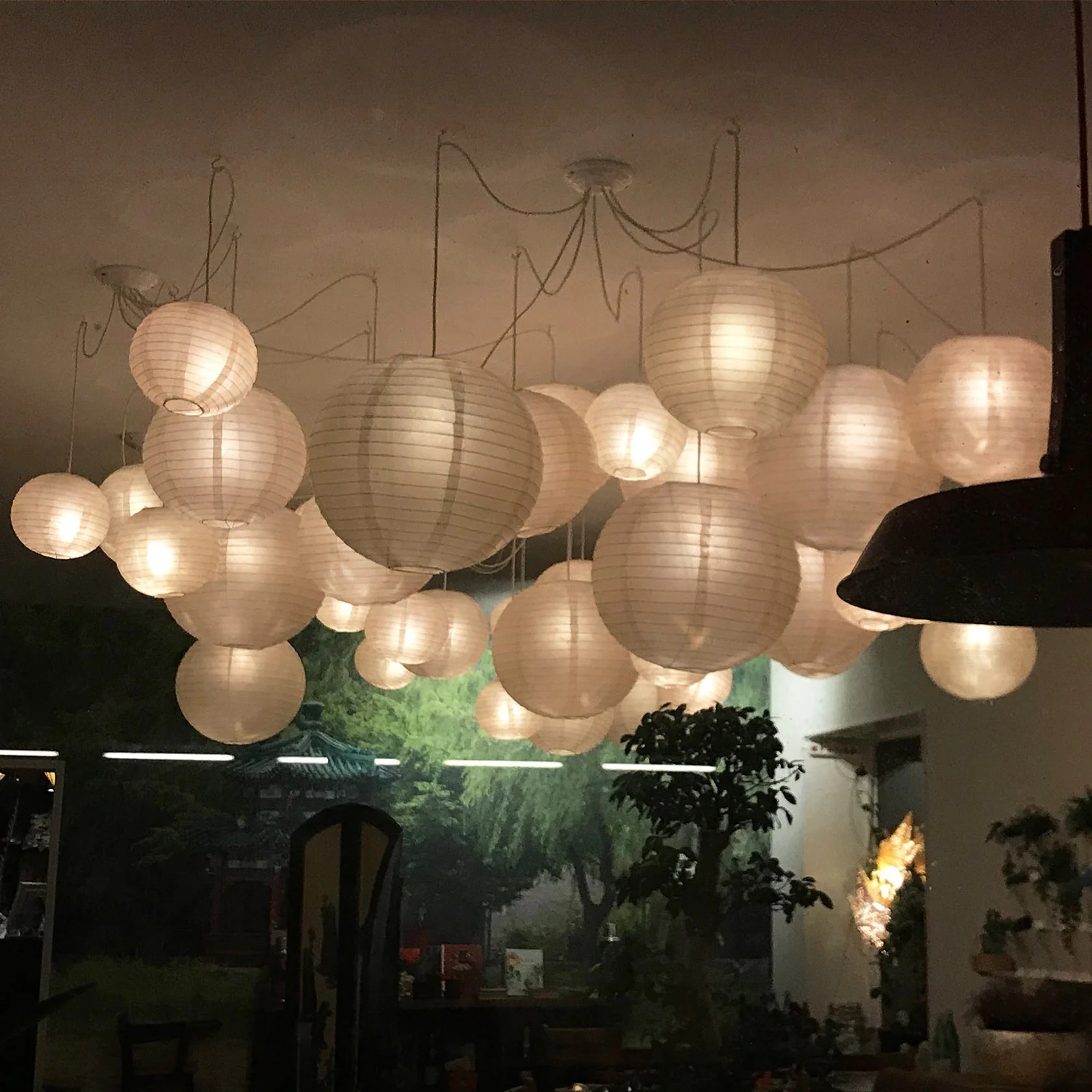Witte lampion voor binnen