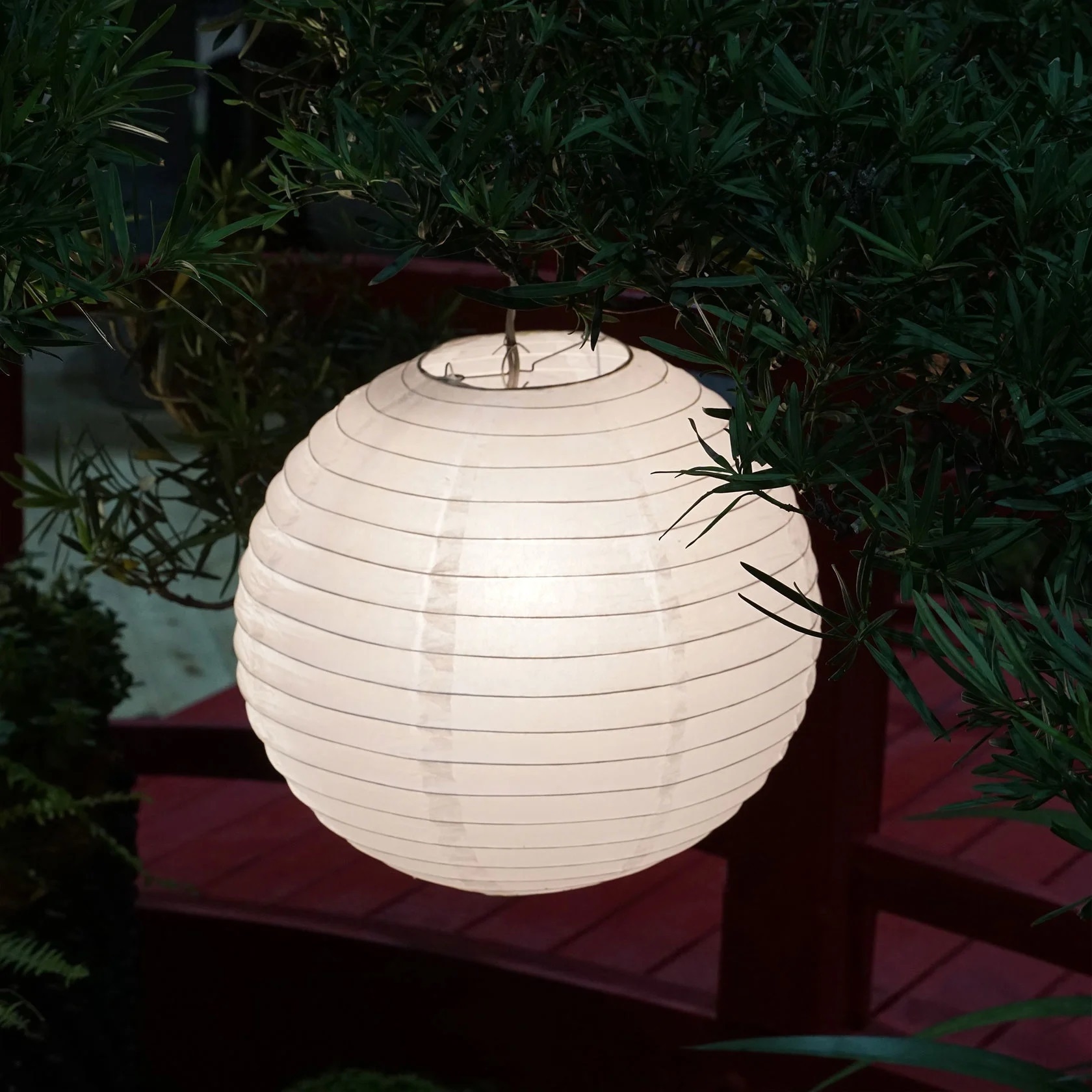 Witte lampion voor buiten