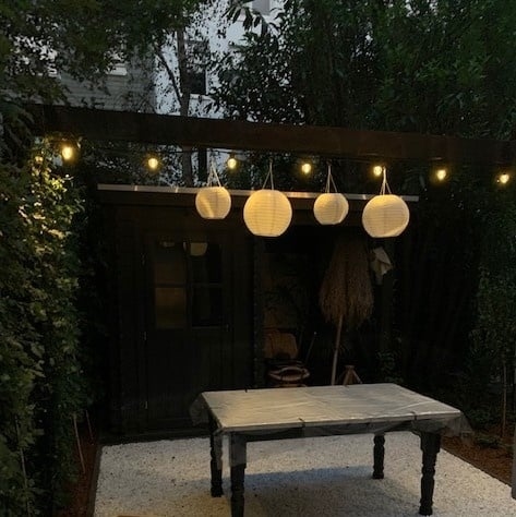 Witte lampion voor buiten