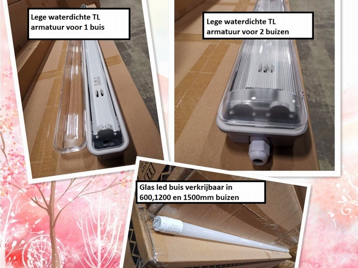 pizza native tuin Led tl armatuur 120 cm leeg IP65