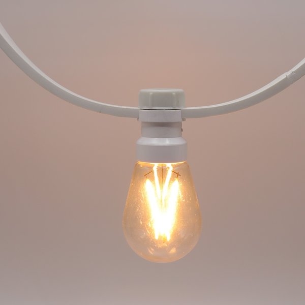 Prikkabels wit 2x1,5mm² dimbare filament ledlamp