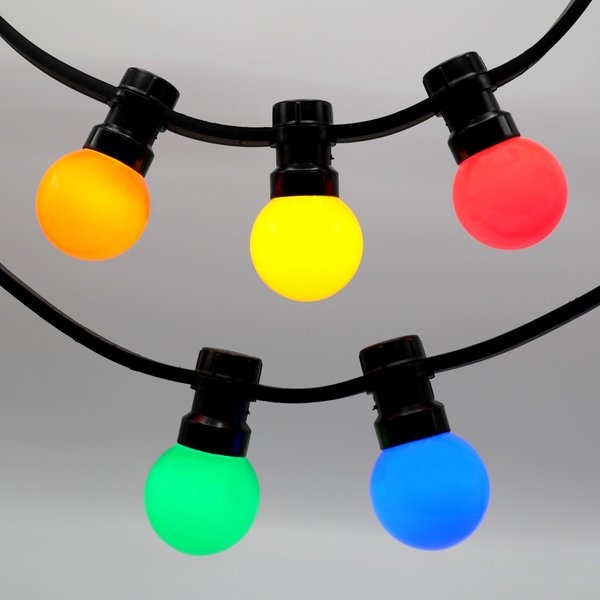 Prikkabels zwart 2x1,5mm² gekleurde ledlampen