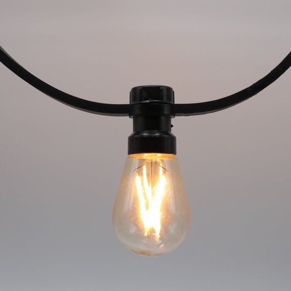 Prikkabels zwart 2x2,5mm² dimbare filament ledlamp