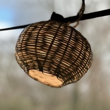 Rotan Lampion prikkabel